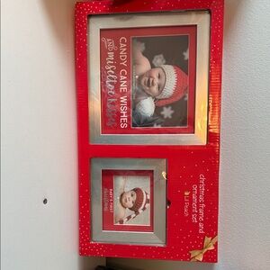 Holiday Red Photo Frame Ornament Set